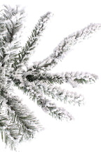 6.5' Slim Snow Flocked Utica Christmas Tree with Metal Stand Home Decoration 