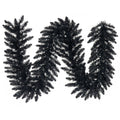 9' x 8" Artificial Christmas Garland - Black