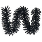 9' x 8" Artificial Christmas Garland - Black