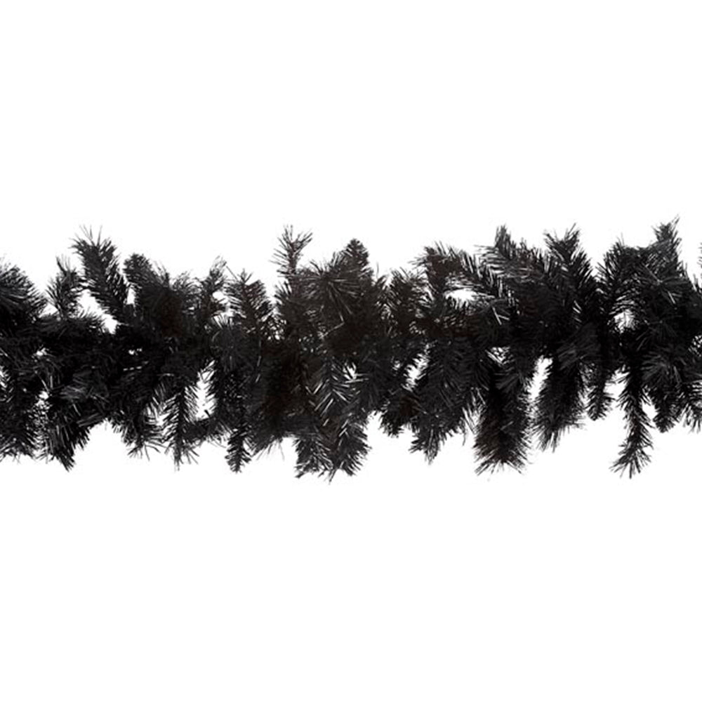 9' x 8" Artificial Christmas Garland - Black- Holiday Decor
