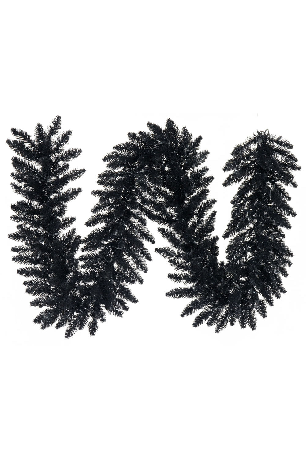 9' x 8" Artificial Christmas Garland - Black Color- Indoor - Outdoor Decor