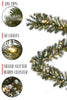 120 Tips 6' Pre-lit Snow Dusted Nulato Pine Garland with Silver Ornaments & Glitter Berry Clusters