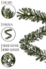 120 Tips 6' Snow Dusted Nulato Pine Garland with Silver Ornaments & Glitter Berry Clusters