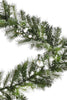 Perfect Christmas Decoration 6' Snow Dusted Nulato Pine Garland with Silver Ornaments & Glitter Berry Clusters