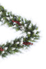 Perfect Holiday Home Decor 6' Snow Flocked Camdon Fir Garland with Pine Cones & Berry Clusters
