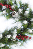 6' Snow Flocked Camdon Fir Garland with Pine Cones & Berry Clusters Holiday Home Decor 