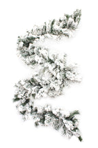 9' Heavy Snow Flocked Alpine Garland- Home Decor