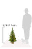 3 FT  Prelit Tabletop Christmas Tree with Burlap Base
