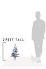 2 Feet Tall Snow Flocked Tabletop Christmas Tree with Stand