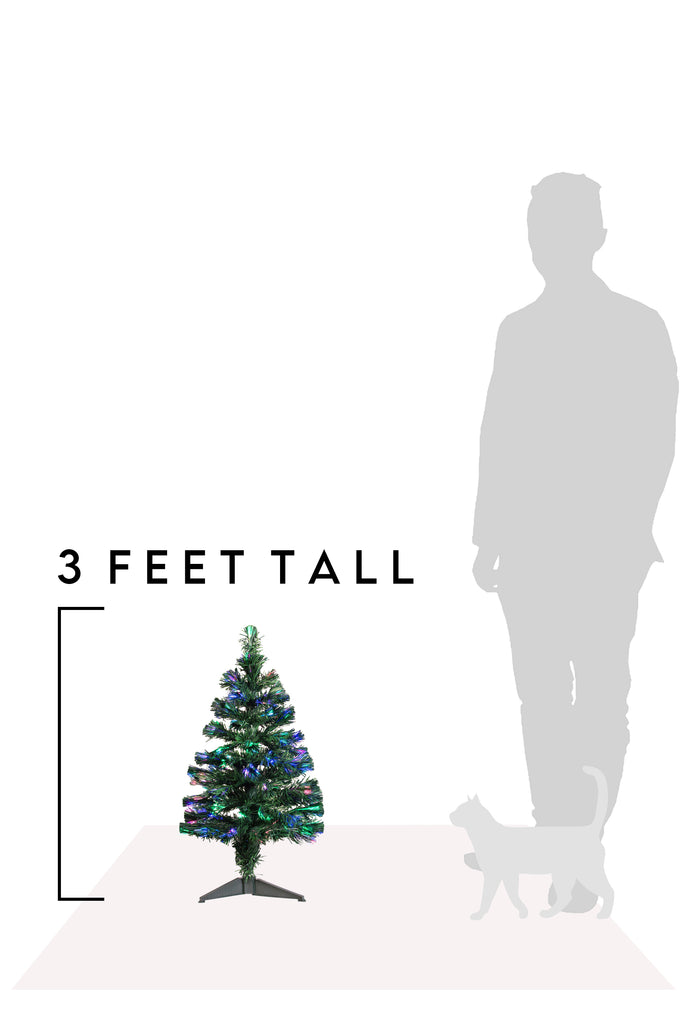 3 Feet Fiber Optic Holiday Decor Tree