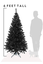 6 Feet Black Canadian Pine Halloween Tree
