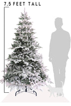 7.5 FT Calgary Spruce Snow Flocked Christmas Tree