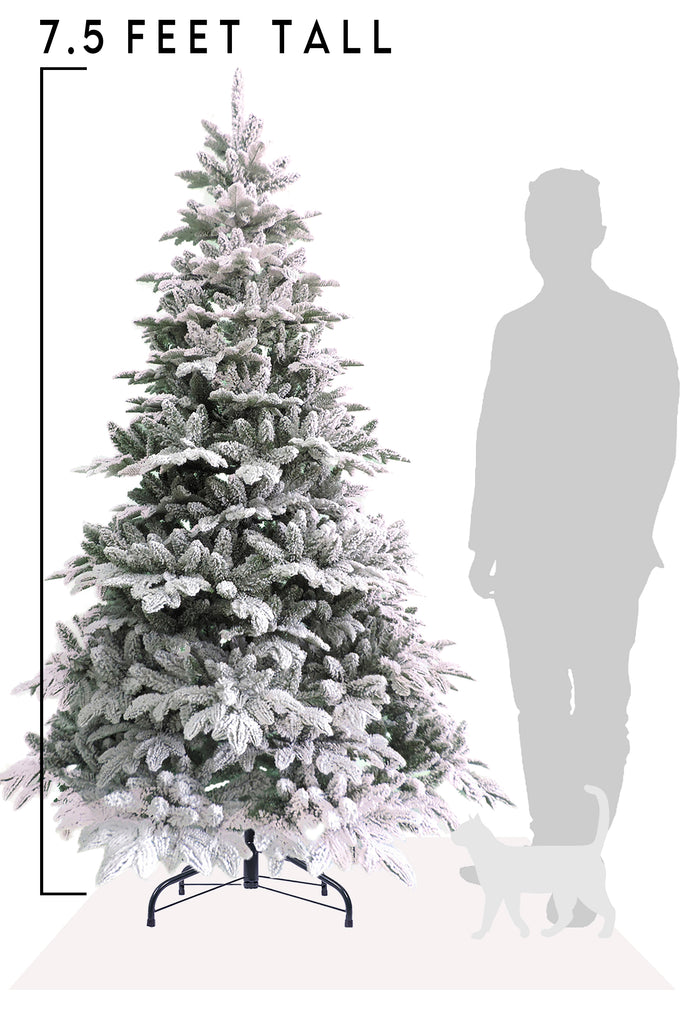 7.5 FT Calgary Spruce Snow Flocked Christmas Tree