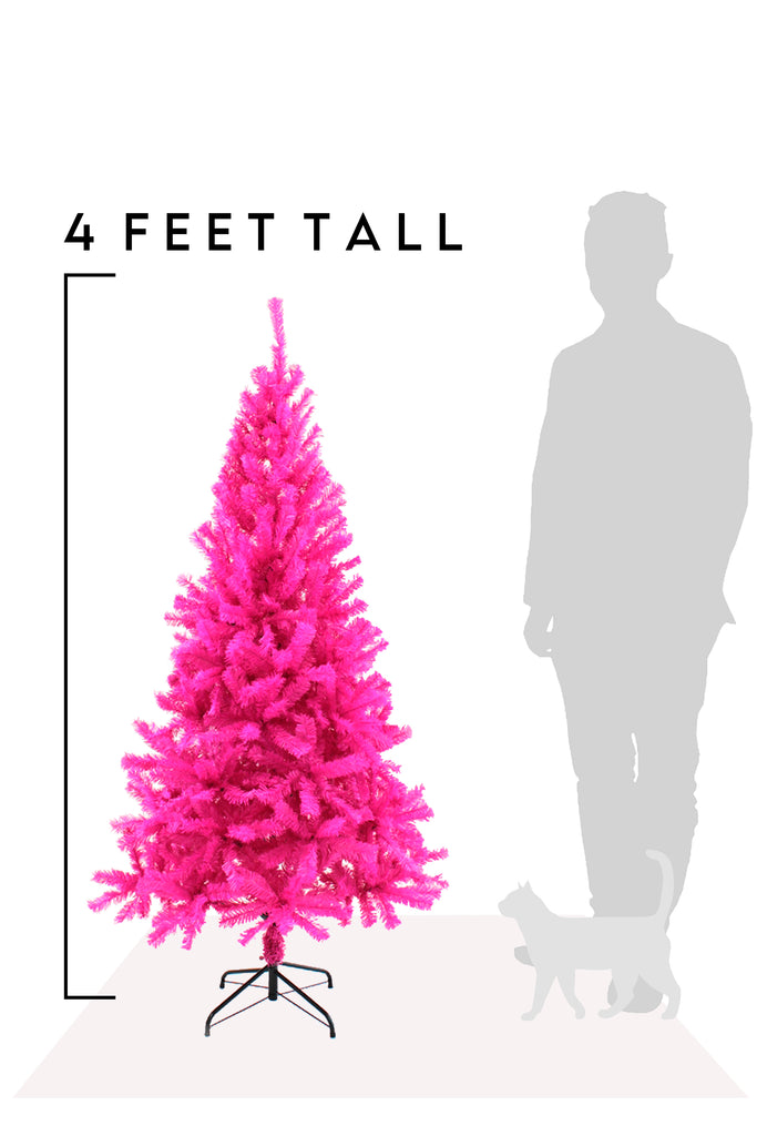 4 FT Pink Canadian Pine Christmas Tree