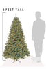5 Feet Tall Pre-lit Classic Spruce Tree with Metal Stand and Instant Connect