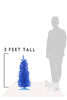 3 Feet Tall Blue Tabletop Christmas Tree
