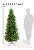 6.5 FT Prelit Slim Pencil Spruce Christmas Tree with Warm White Lights
