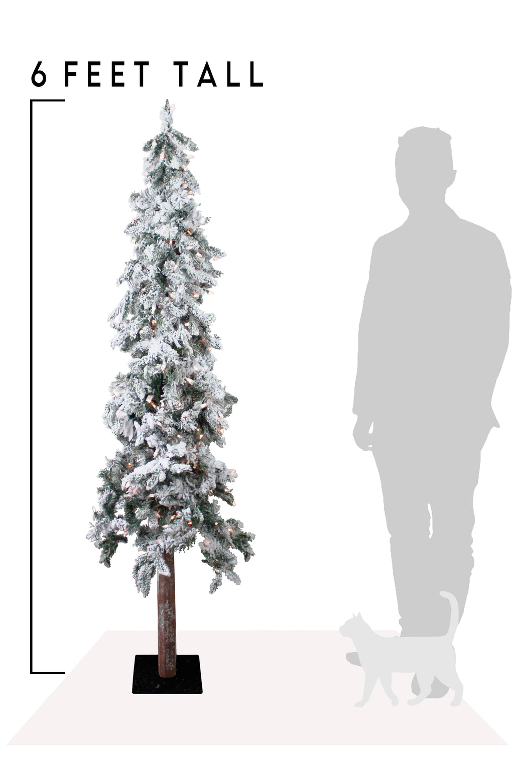 Snow Christmas 6' Prelit Natural Alpine Tree