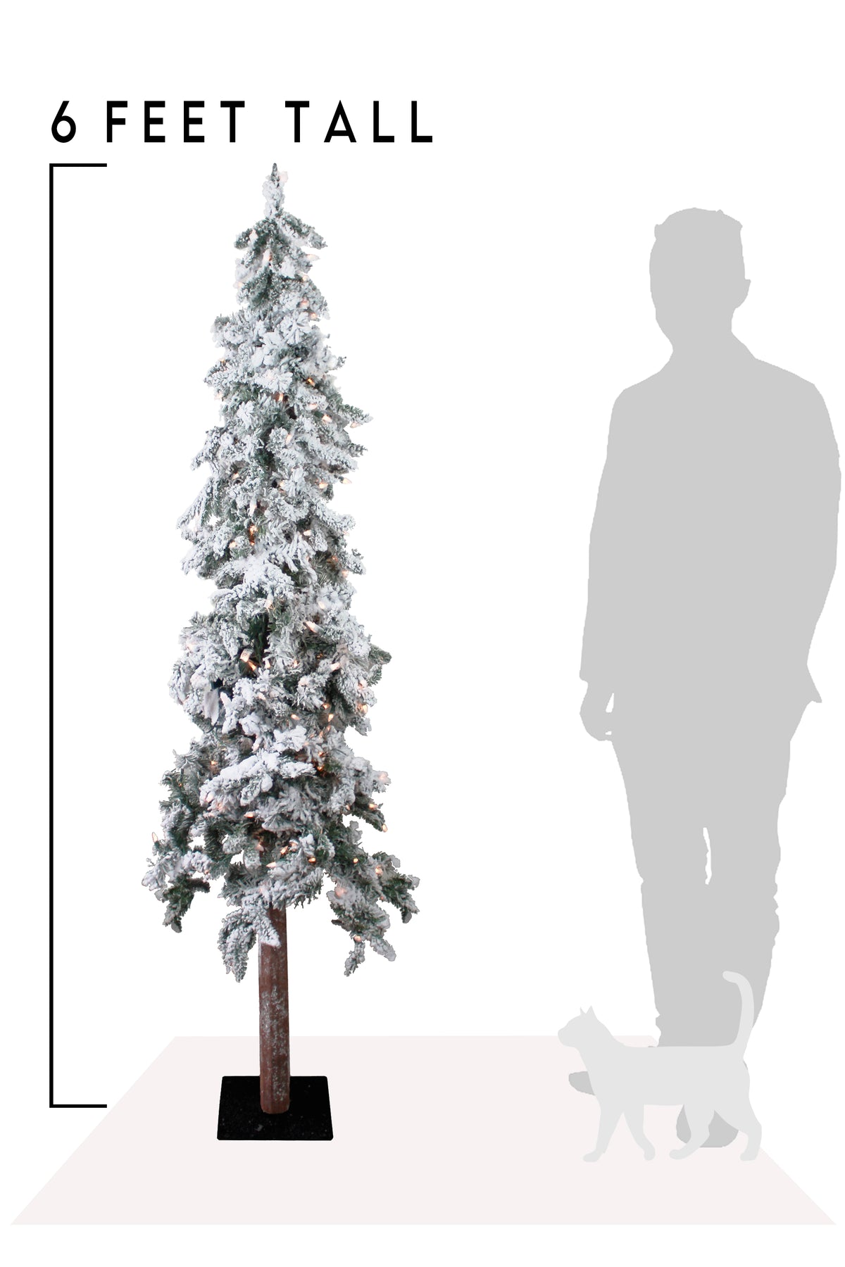 Snow Christmas 6' Prelit Natural Alpine Tree