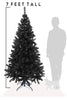 7 Feet Black Canadian Pine Halloween Tree
