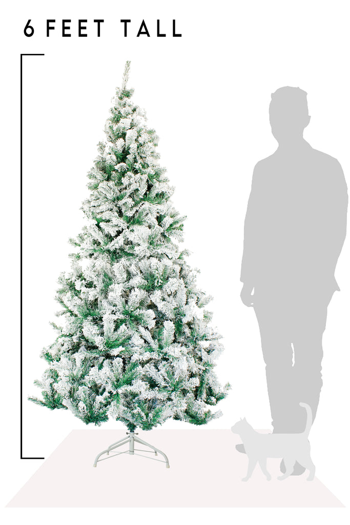 6 FT Perfect Holiday Snow Flocked Christmas Tree