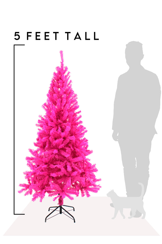5 FT Pink Canadian Pine Christmas Tree