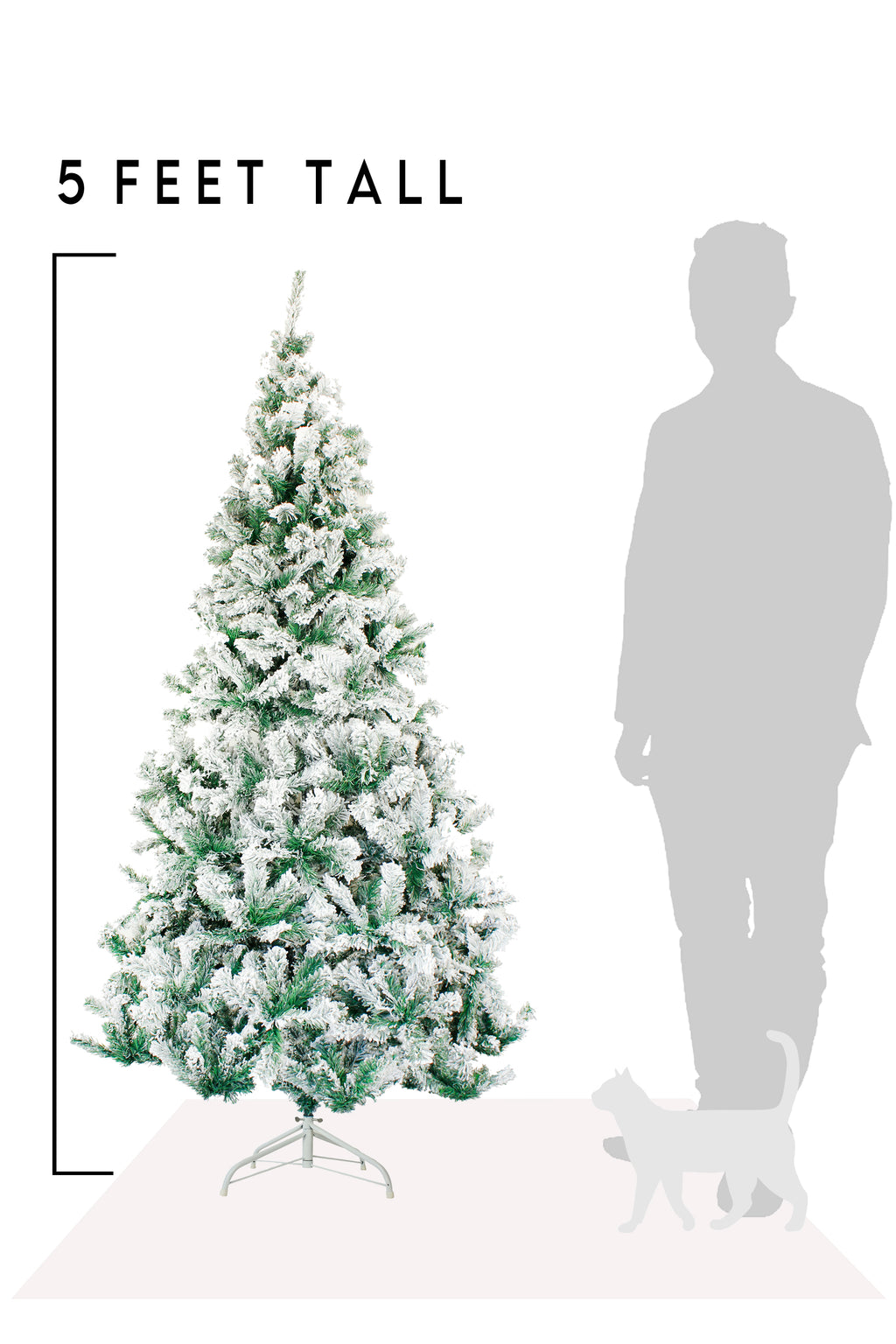 5 FT Perfect Holiday Snow Flocked Christmas Tree