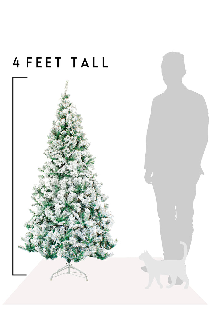4 FT Perfect Holiday Snow Flocked Christmas Tree