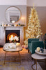 Rose Gold Slim Prelit Christmas Tree with Warm White Lights