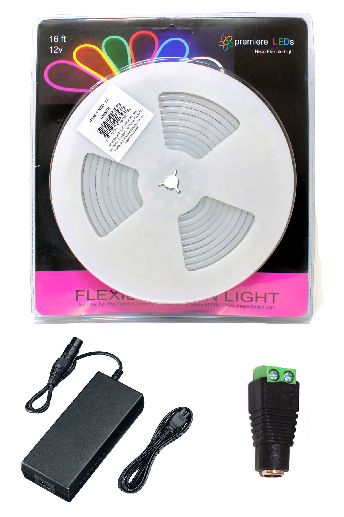 Multicolor Silicon Neon Light Strip - 16' Full Kit