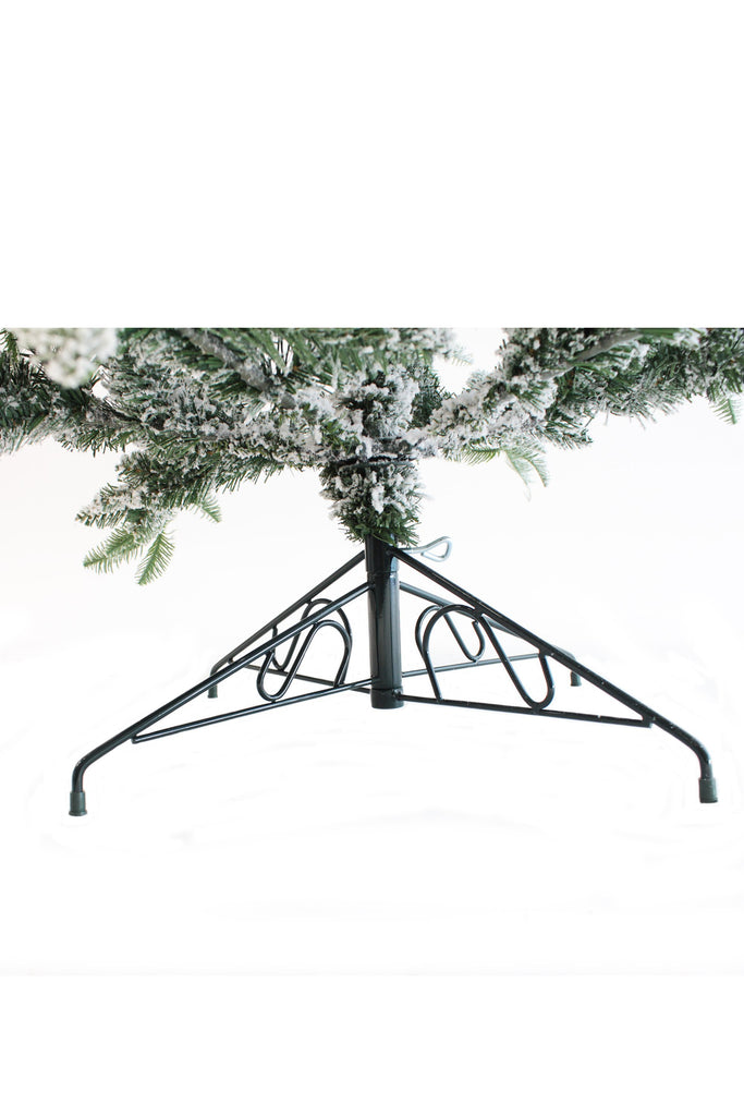 OPEN BOX - 7.5' Alpine Fir Artificial Christmas Tree - Snow Flocked with Metal Stand