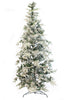 OPEN BOX - 7.5' Alpine Fir Artificial Christmas Tree - Snow Flocked With Heavy Duty Metal Stand 