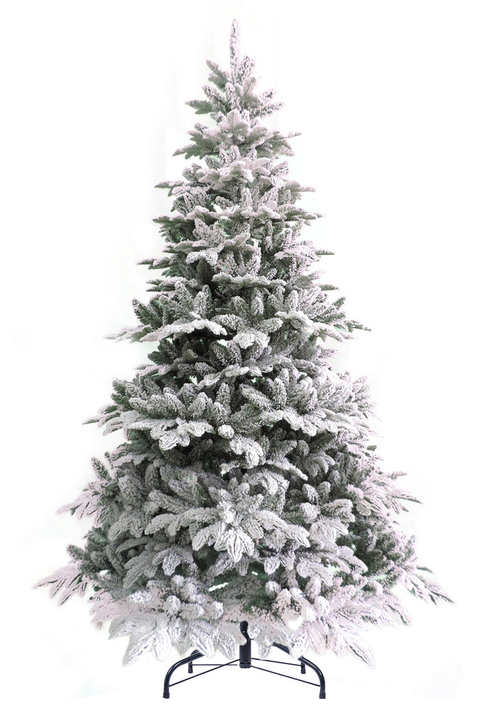 OPEN BOX 7.5' Calgary Spruce Snow Flocked Christmas Tree