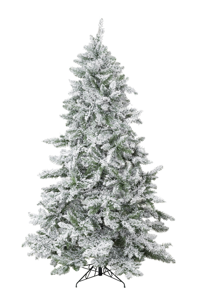 OPEN BOX 6.5' Alpine Spruce Snow Flocked Christmas Tree