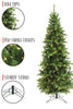 1061 Tips 450 Small Lights Prelit Slim Pencil Spruce Christmas Tree 