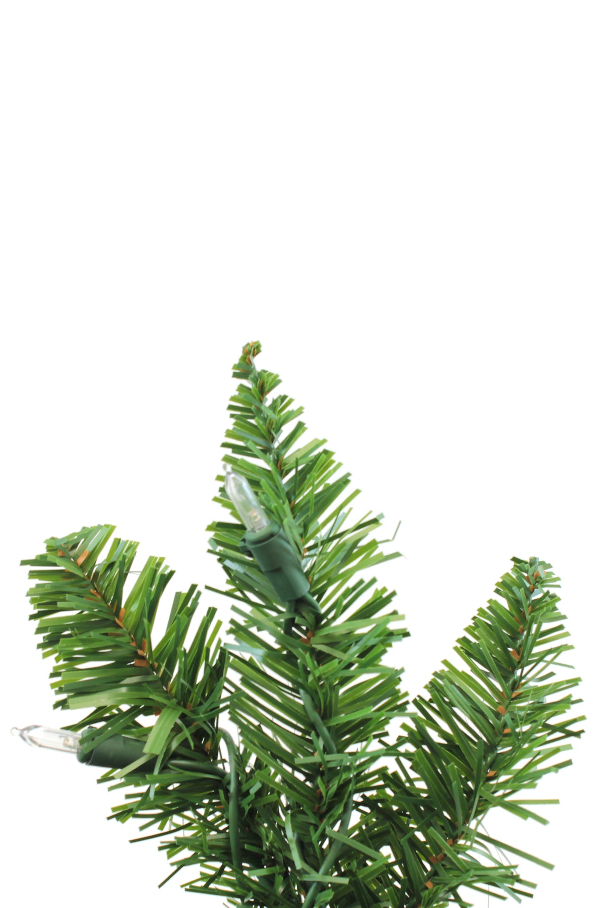 Real Christmas Prelit Slim Pencil Spruce Tree with Warm White Lights