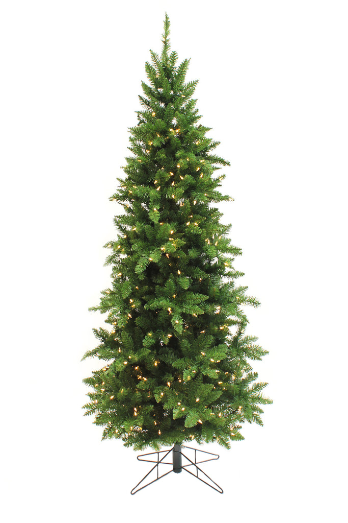 Holiday Home Decor Prelit Slim Pencil Spruce Christmas Tree with Warm White Lights