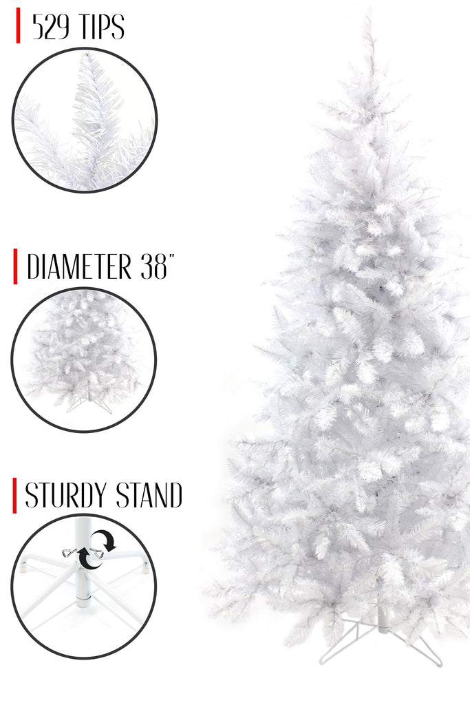 38' White Spruce Tree with Metal Stand