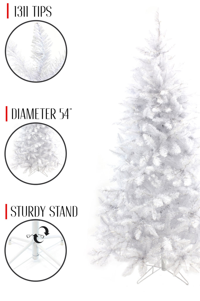 54' White Spruce Tree with Metal Stand