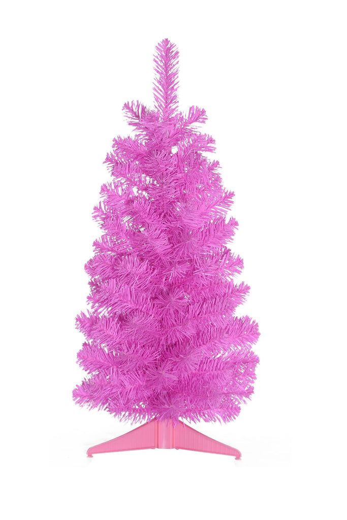 Christmas Home Decor Pink Tabletop Christmas Tree with Stand Tree