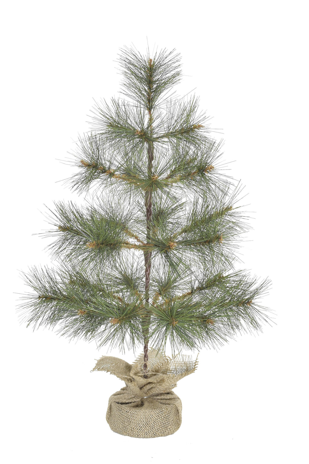 Christmas Home Decor 24" Tabletop Mountain Pine Christmas Tree with Burlap Wrapped Base