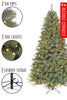 300 Lights 5' Pre-lit Classic Spruce Christmas Tree with Metal Stand and Instant Connect