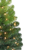 24" Pre-lit Warm Light Tabletop Ombre Green Christmas Tree with Plastic Stand