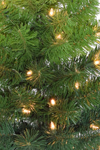 Christmas Home Decor 24" Pre-lit Tabletop Ombre Green Holiday Tree with Plastic Stand