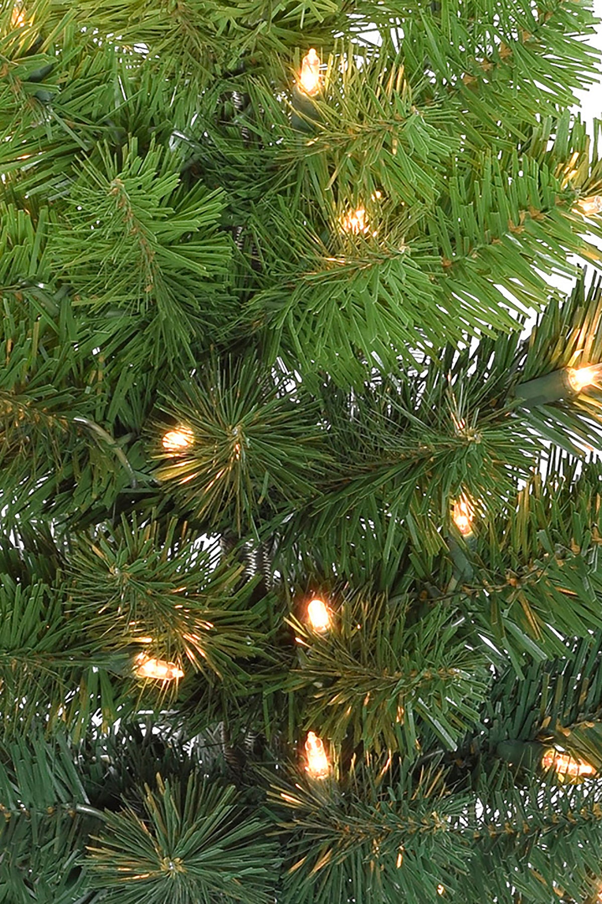Christmas Home Decor 24" Pre-lit Tabletop Ombre Green Holiday Tree with Plastic Stand