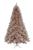 Perfect Holiday Home Decor 5' Pre-lit Multifunction Rose Gold Oregon Fir Tinsel Tree with Metal Stand and Instant Connect