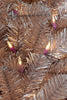 Warm Lights 5' Pre-lit Multifunction Rose Gold Oregon Fir Tinsel Tree with Metal Stand and Instant Connect