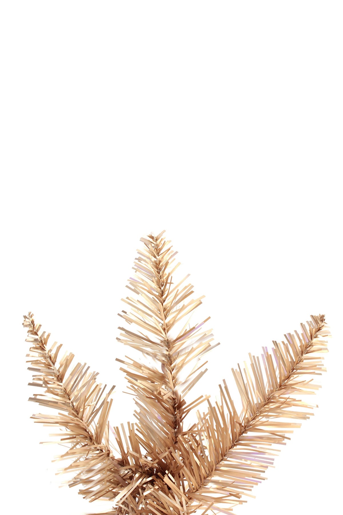 Perfect Holiday Rose Gold Slim Christmas Tree with Metal Stand