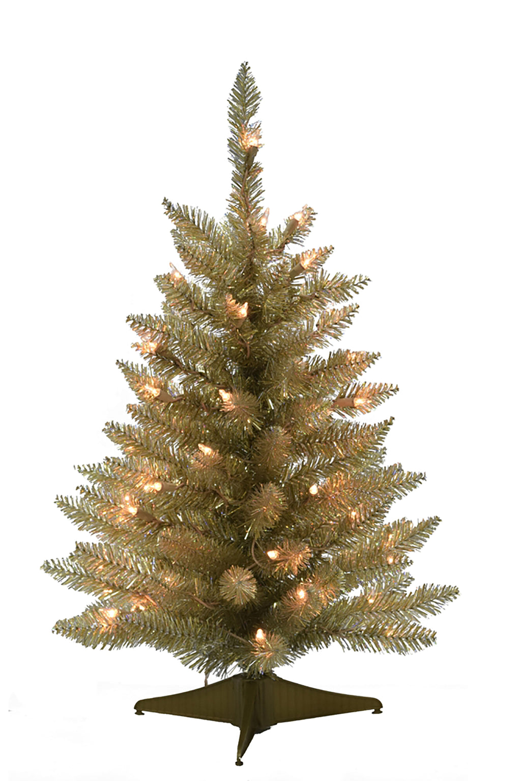 Holiday Home Decor 2' Prelit Tabletop Christmas Tree - Champagne