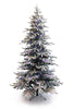 Prelit Slim Snow Flocked Christmas Tree with Warm White & Multicolor Lights